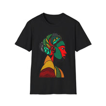 Load image into Gallery viewer, Color of Africa Tribal Face Paint #8 Unisex Softstyle Short Sleeve Crewneck T-Shirt
