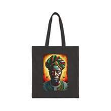 Load image into Gallery viewer, Colors of Africa Warrior King #9 100% Cotton Canvas Tote Bag 15" x 16"