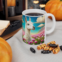 Load image into Gallery viewer, Good Vibes Cute Llama Funny #6 Ceramic 11oz Mug AI-Generated Artwork