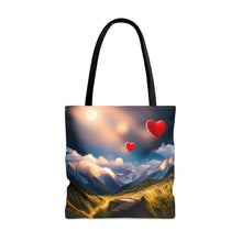 Load image into Gallery viewer, Mountain Red Skies Series #1 Tote Bag AI Artwork 100% Polyester