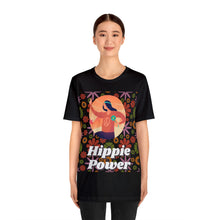 Load image into Gallery viewer, 60's Flower Child Hippie Power Floral Bella Canvas Unisex Jersey Short Sleeve T-Shirt