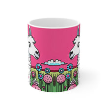 Load image into Gallery viewer, Good Vibes Cute Llama Funny #9 Ceramic 11oz Mug AI-Generated Artwork