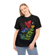 Load image into Gallery viewer, Amazing Floral Unisex Heavyweight 100% Cotton T-Shirt