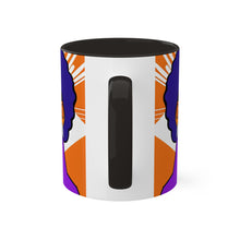 Load image into Gallery viewer, Colors of Africa Pop Art Colorful #3 AI 11oz Black Accent Coffee Mug