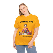 Load image into Gallery viewer, Crafting King: Where Creativity Reigns, Knitting 100% Cotton Classic T-shirt
