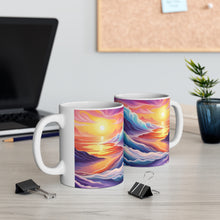 Load image into Gallery viewer, Pastel Sea-life Sunset #8 Ceramic Mug 11oz mug AI-Generated Artwork