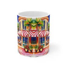 Load image into Gallery viewer, At the Cafe Miami Beach #31 Mug 11oz mug AI-Generated Artwork
