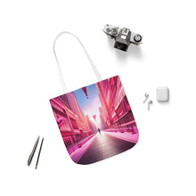 Load image into Gallery viewer, Pink Heart Series #8 Fashion Graphic Print Trendy 100% Polyester Canvas Tote Bag AI Image