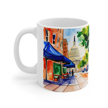 Load image into Gallery viewer, At the Cafe Washington DC #43 Mug 11oz mug AI-Generated Artwork