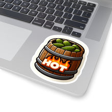Load image into Gallery viewer, Hot Sour Pickle Barrel Vinyl Sticker, Foodie, Mouthwatering, Whimsical, Food #6
