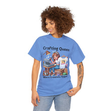 Load image into Gallery viewer, Crafting Queen: Where Creativity Reigns, T-Shirt Designing Heat Press Cotton