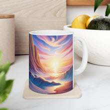 Load image into Gallery viewer, Pastel Sea-life Sunset #13 Ceramic Mug 11oz mug AI-Generated Artwork
