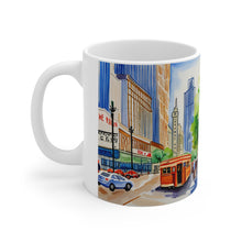 Load image into Gallery viewer, At the Cafe Chicago Magnificent Mile #23 Mug 11oz mug AI-Generated Artwork