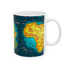 Load image into Gallery viewer, Colors of Africa Continent Map #3 AI 11oz Coffee Mug