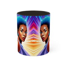 Load image into Gallery viewer, Colors of Africa Pop Art Colorful #10 AI 11oz Black Accent Coffee Mug