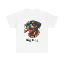 Load image into Gallery viewer, Big Dog Rottweiler Shirt, The Dog Life Rottweiler Cigar Gold Chain Unisex Crewneck T-Shirt