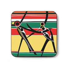 Load image into Gallery viewer, Colorful #15 Colors of Africa Hardboard Back AI-Enhanced Beverage Coasters
