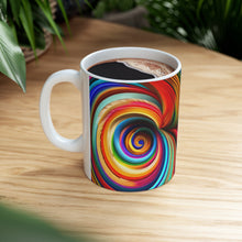 Load image into Gallery viewer, Bright Rainbow Swirls in Motion #1 Mug 11oz mug AI-Generated Artwork
