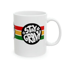 Load image into Gallery viewer, Stay Groovy 11oz White Ceramic Beverage Mug Decorative Art