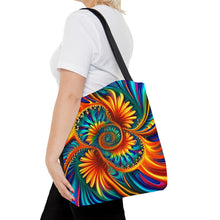 Load image into Gallery viewer, Re-growth Tye Dye Swirls and Ripples Tote Bag AI Artwork 100% Polyester #10
