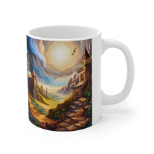 Load image into Gallery viewer, Medieval Castle at Sunset Mug 11oz mug AI-Generated Artwork
