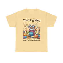 Load image into Gallery viewer, Crafting King: Where Creativity Reigns, Knitting 100% Cotton Classic T-shirt