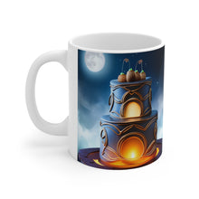 Load image into Gallery viewer, Happy Spooky Halloween Cake Celebration #25 Ceramic 11oz mug AI-Generated Artwork