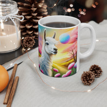 Load image into Gallery viewer, Good Vibes Cute Llama Funny #7 Ceramic 11oz Mug AI-Generated Artwork