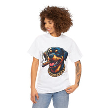 Load image into Gallery viewer, Muse Wearable The Dog Life Rottweiler Cigar Gold Chain Unisex Crewneck T-Shirt