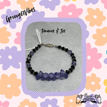 Load image into Gallery viewer, Alexandrite & Jet Black Candy - Handcrafted Austrian Crystal Beads Bracelet