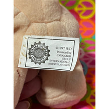 Load image into Gallery viewer, 1997 Racer Pink Pig Hog Bean Bag Plush Stuffed Harley-Davidson Logo Bandana