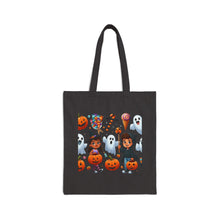 Load image into Gallery viewer, Trick-or-Treat Halloween Kids Witch Cotton Canvas Tote Bag 15" x 16" Spooky Ghost, Jack-O-Lantern,  Candy Cones Candy