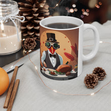 Load image into Gallery viewer, Happy Thanksgiving Moonlight Turkey All Dressed up and Nowhere to Go Ceramic Mug 11oz Coffee Mug