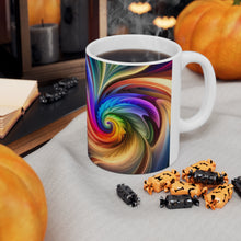 Load image into Gallery viewer, Bright Rainbow Swirls in Motion #9 Mug 11oz mug AI-Generated Artwork