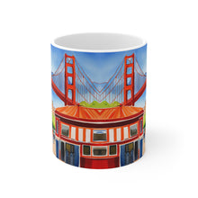 Load image into Gallery viewer, At the Cafe Golden Gate Bridge California #22 Mug 11oz mug AI-Generated Artwork