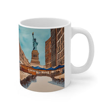 Load image into Gallery viewer, At the Cafe Statue of Liberty New York #13 Mug 11oz mug AI-Generated Artwork