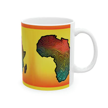 Load image into Gallery viewer, Colors of Africa Continent Map #6 AI 11oz Coffee Mug