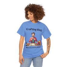 Load image into Gallery viewer, Crafting King: Where Creativity Reigns, Knitting 100% Cotton Classic T-shirt