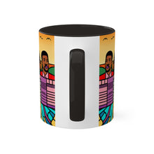 Load image into Gallery viewer, Colors of Africa Pop Art Black Colorful #26 AI 11oz Black Accent Coffee Mug