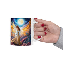 Load image into Gallery viewer, Majestic Angel in all her Splendor Mug 11oz mug AI-Generated Artwork