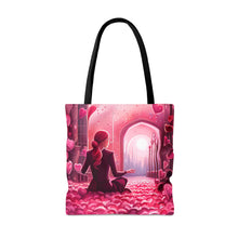 Load image into Gallery viewer, Meditation the Pink Heart Series #4 Tote Bag AI Artwork 100% Polyester