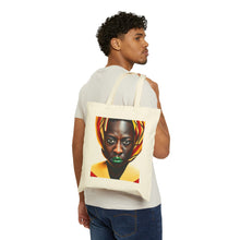 Load image into Gallery viewer, Colors of Africa Warrior King #4 100% Cotton Canvas Tote Bag 15" x 16"