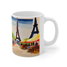Load image into Gallery viewer, At the Cafe Paris France #3 Mug 11oz mug AI-Generated Artwork