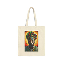 Load image into Gallery viewer, Colors of Africa Warrior King #9 100% Cotton Canvas Tote Bag 15" x 16"