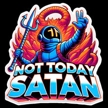 Load image into Gallery viewer, Not Today, Spiritual Warfare, Fight Back, Pray Hard, Faith Colorful Vinyl Stickers 3" - Cute Decorative Adhesive Label Sticker