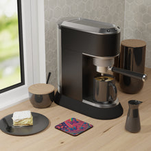Load image into Gallery viewer, Retro Psychedelic Butterflies #47 Hardboard Back AI-Enhanced Beverage Coasters