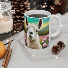Load image into Gallery viewer, Good Vibes Cute Llama Funny #8 Ceramic 11oz Mug AI-Generated Artwork