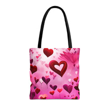 Load image into Gallery viewer, Sky Full of Love the Pink Heart Series #1 Tote Bag AI Artwork 100% Polyester