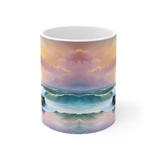Load image into Gallery viewer, Pastel Sea-life Sunset #22 Ceramic Mug 11oz mug AI-Generated Artwork