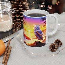 Load image into Gallery viewer, Beautiful Owl Standing in a Sea of Colors #1 Mug 11oz mug AI-Generated Artwork